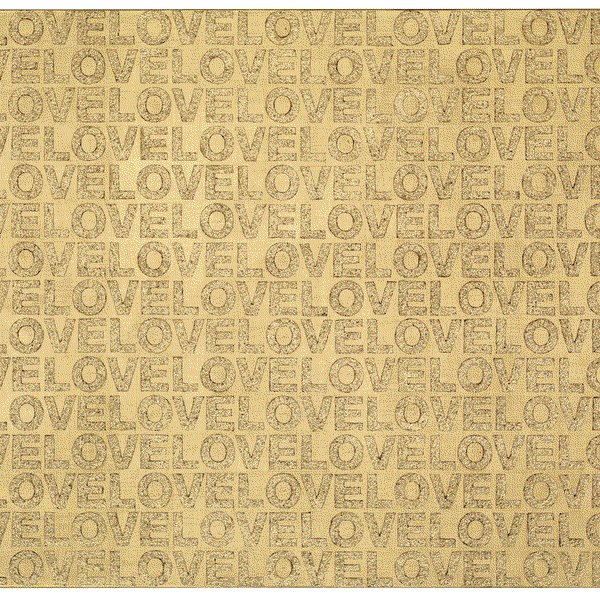 I Love Gold of Love on The Wild Screen》, Acrylic on canvas, 90x180cm, 2012